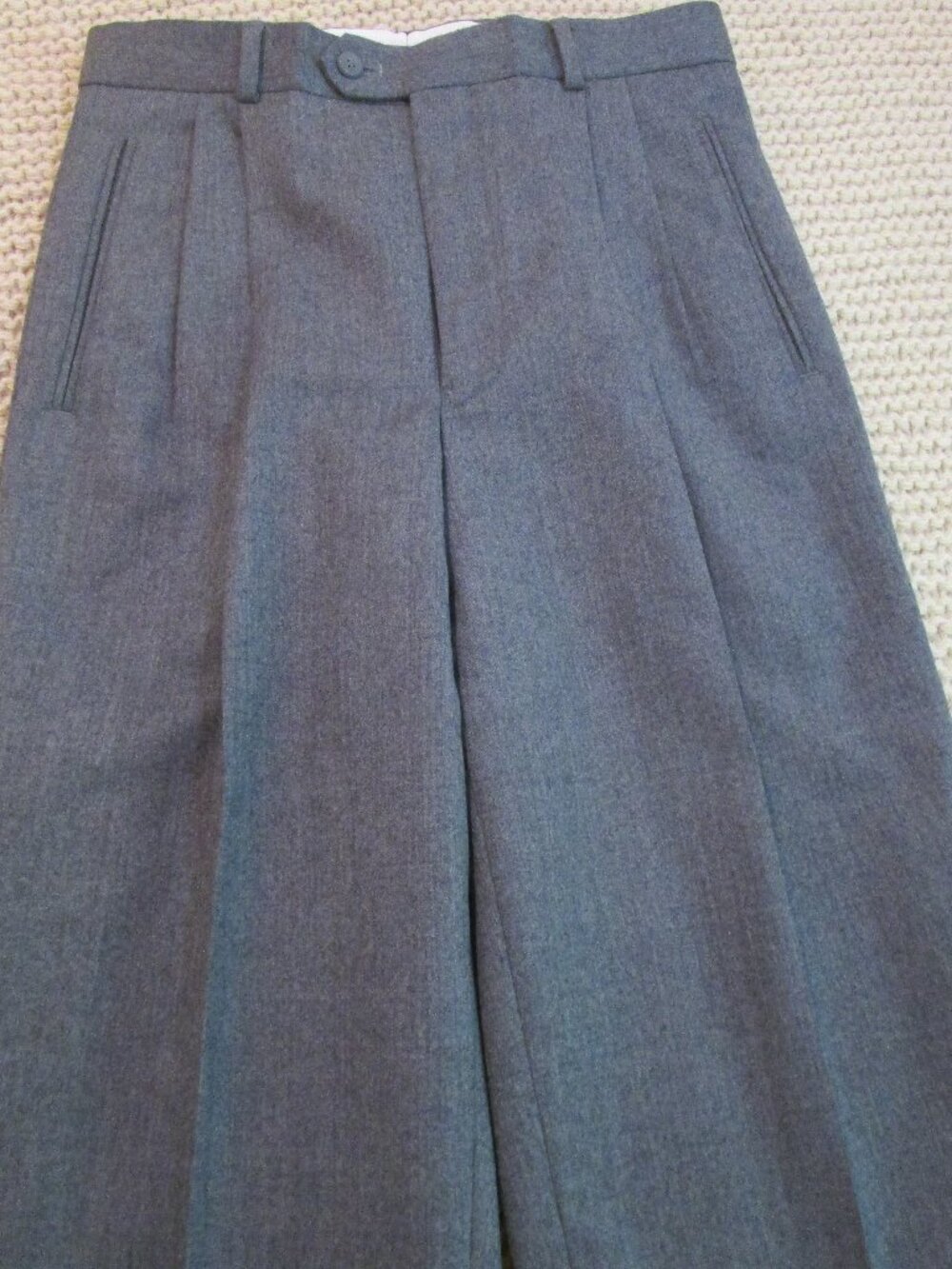 Charcoal Louis Raphael Men's Wool Slacks, 30x30